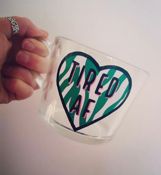 ZEBRA PRINT HEART MUG
